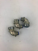 Thomas & Betts 1/2" Liquid Tight Conduit Connector (Lot of 3)