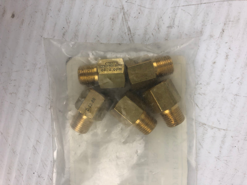 O'Keefe Controls D-52-BR Brass Adapter Orifice Assembly - Bag of 5