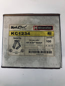 Minerallac Spring Steel KC1234 Kombo Clip For 1/2 to 3/4 Conduit Box of 100