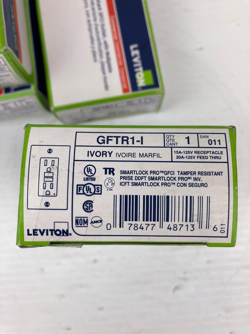 Leviton GFTR1-I Ivory Receptacle ( Lot of 4 )