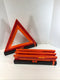 Lot of 4 - Warning Triangle Flare Kit Road Safety Triangles