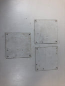 Lot of 3 - Hoffman A6P6 Backplane Panel White Metal 54760