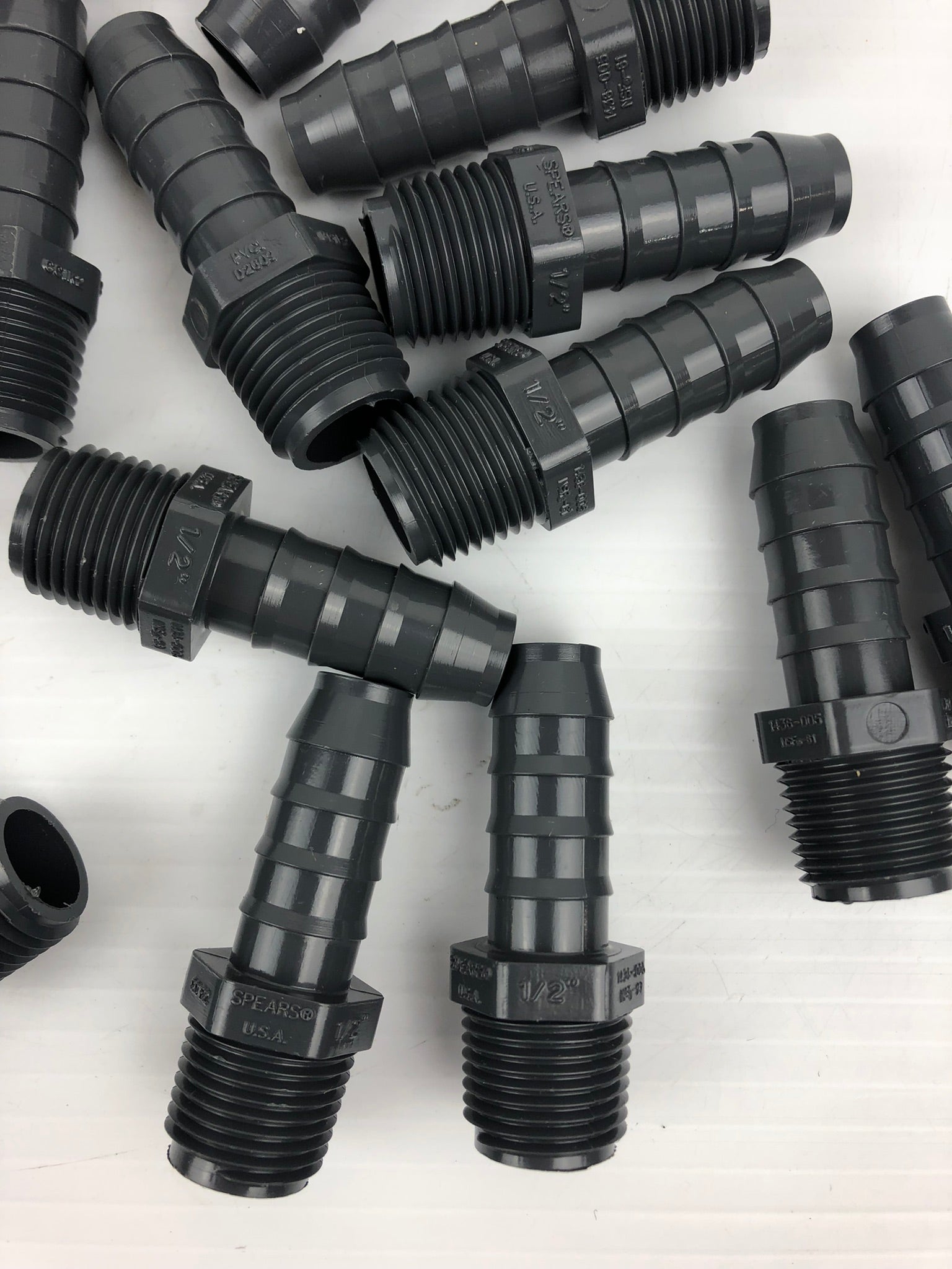 Spears 1438-005 PVC 1/2" Insert Male Adapter Gray D2609 (Lot of 20)