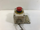 Emergency Stop Button Switch Right Mount w/ Kuramo KRL-45/CM Cable Used