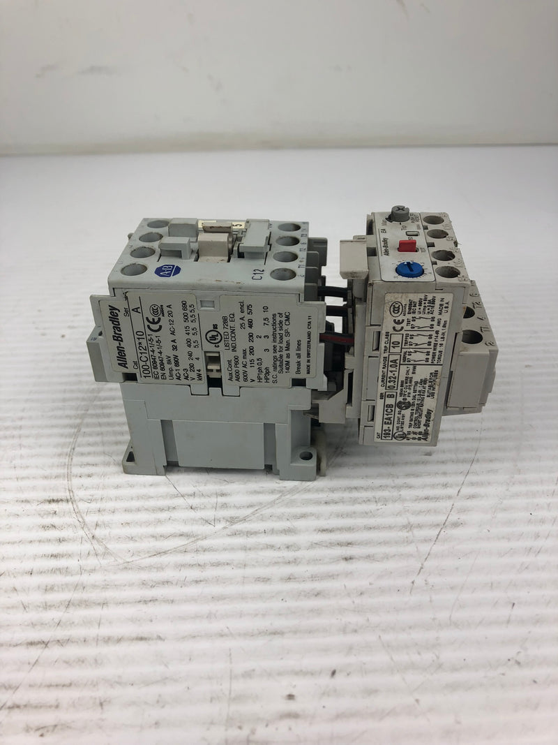 Allen-Bradley 100-C12*10 Ser. A Contactor and 193-EA1CB Ser. B Relay