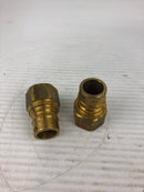 Dixon V6F6-B-E 3/4" H-Nipple NPTF Brass Fitting - Lot of 2