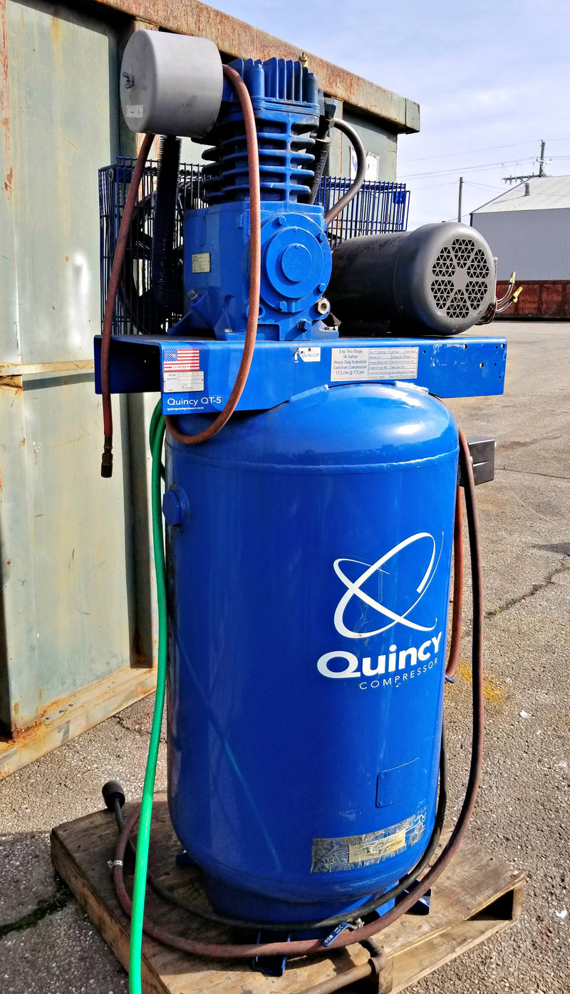 Quincy QT-5 Air Compressor 5hp Two-Stage 80 Gallon Heavy Duty Cast Iron