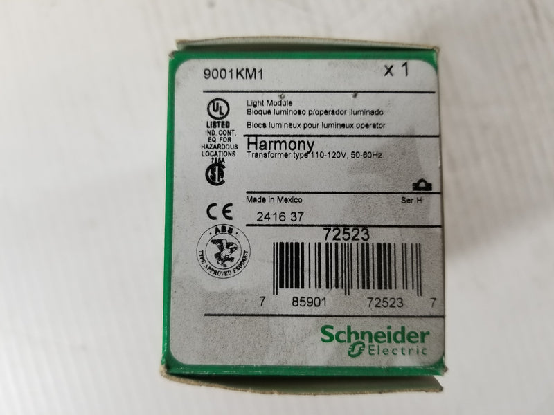 Schneider 9001KM1 Light Module with Lamp NIB