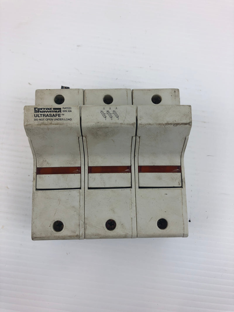 Ferraz Schawmut US6J3I Fuse Holder 3 Pole M211381 - 600V 60A