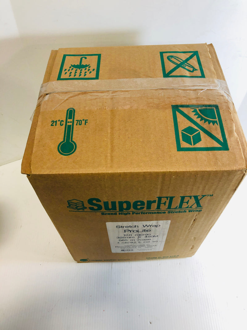 Super Flex Stretch Wrap ProLite 12 Micron 325mm x 450M 4 Rolls