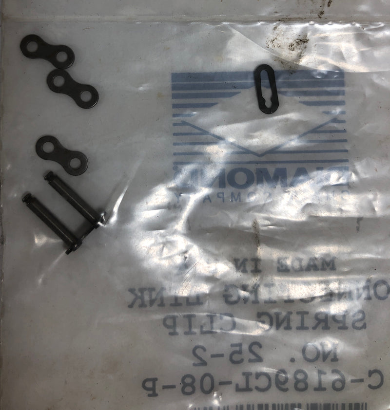 Diamond Chain Company Connecting Link Spring Clip 25-2 C-6189CL-08-P (Lot of 27)