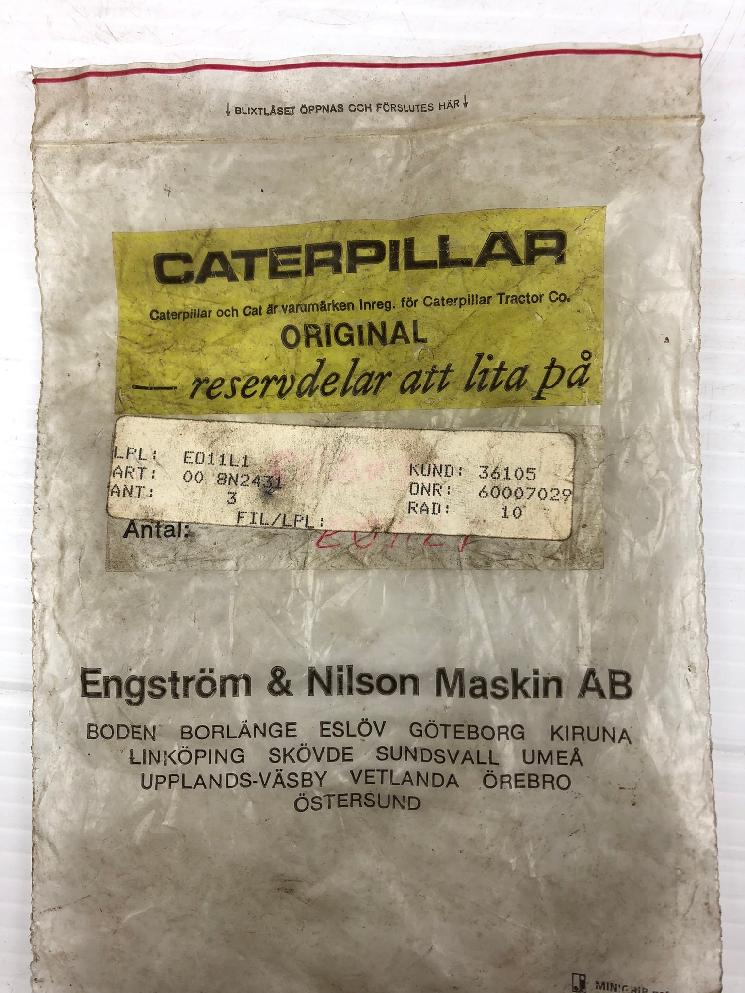 CAT 8N2431 Gasket Caterpillar 8N-2431 (Lot of 4) 115mm L x 92mm W