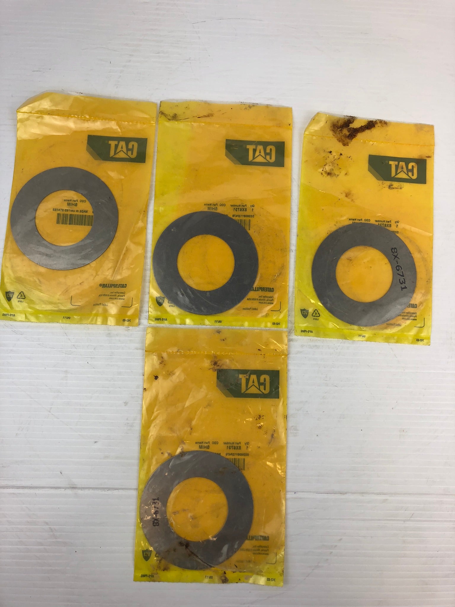 Caterpillar 8X6731 Shim CAT 8X-6731 - Lot of 4