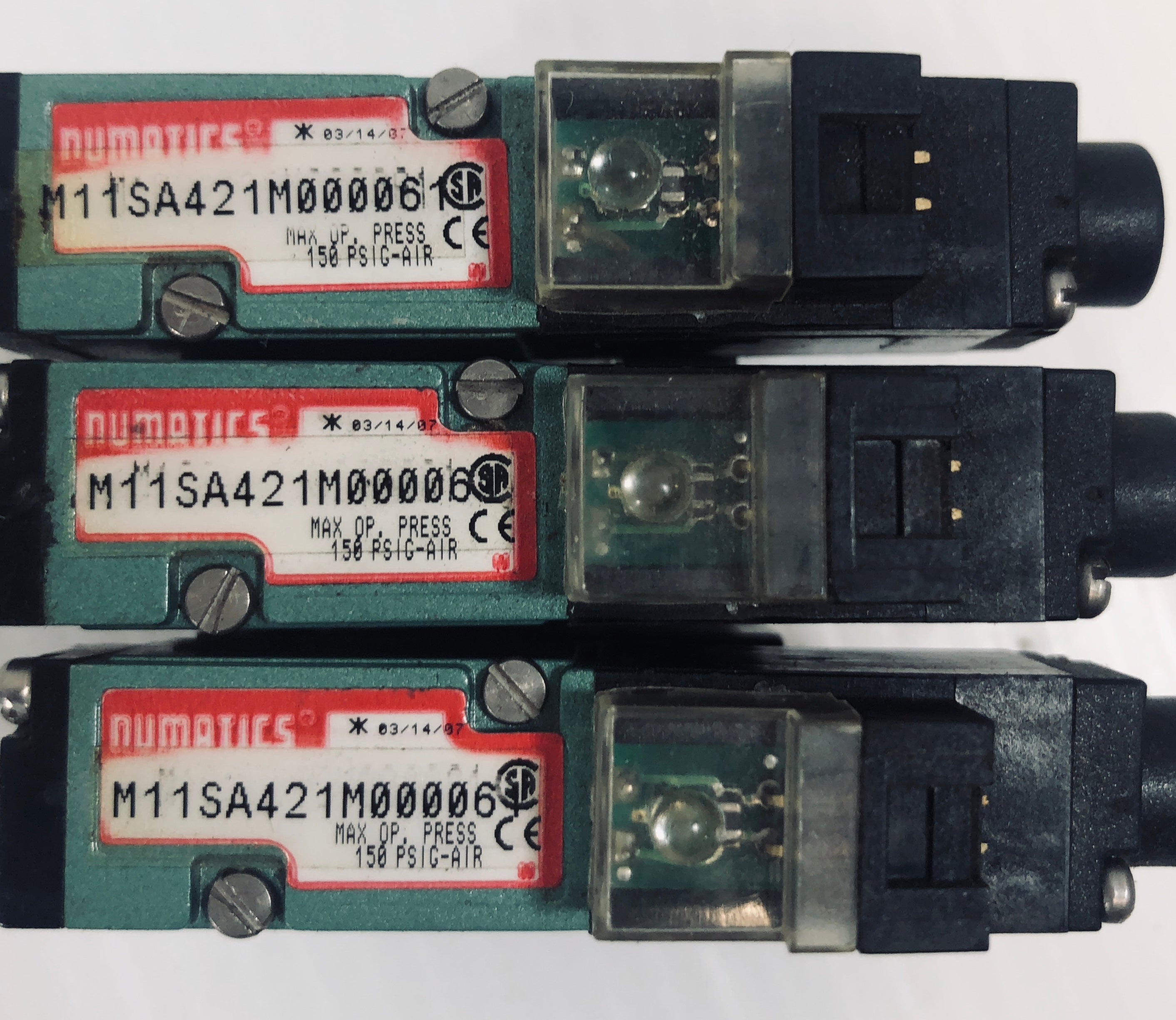 Numatics Solenoid Valve M11SA21M00006 1.8 Watts 24 VDC (Lot of 3)