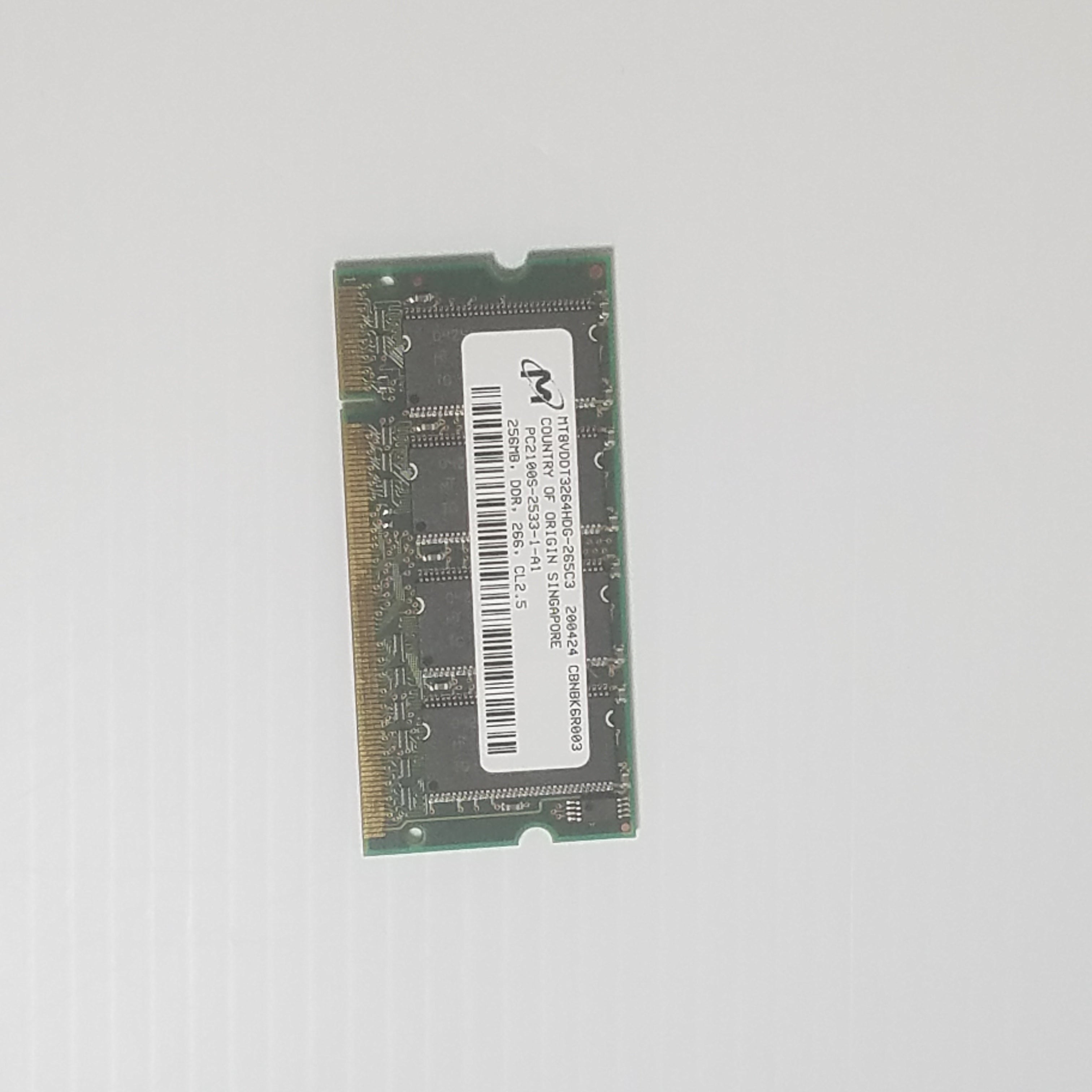 Micron Laptop RAM 256MB PC2100S-2533-1-A1 MT8VDDT3264HDG-265C3