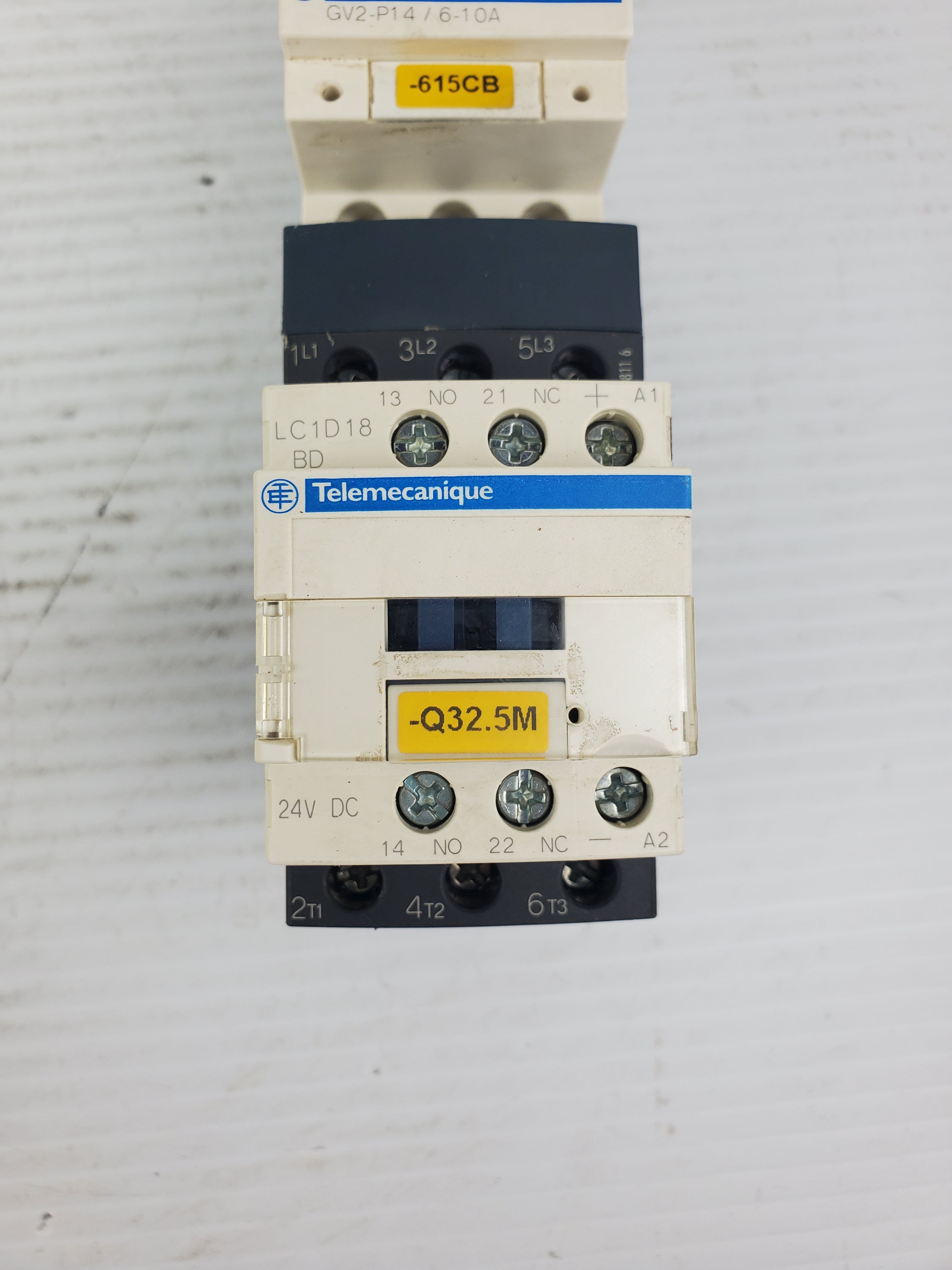 Telemecanique GV2-P14/6-10A Motor Circuit Breaker with LC1D18 Contactor
