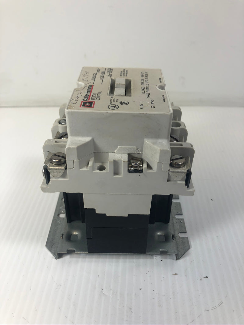 Cutler-Hammer Motor Control A201K1CA 6710C54G06 27 Amps Size 1