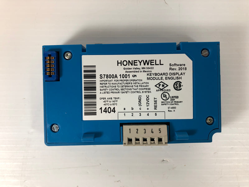 Honeywell S7800A 1001 Burner Controller Keypad