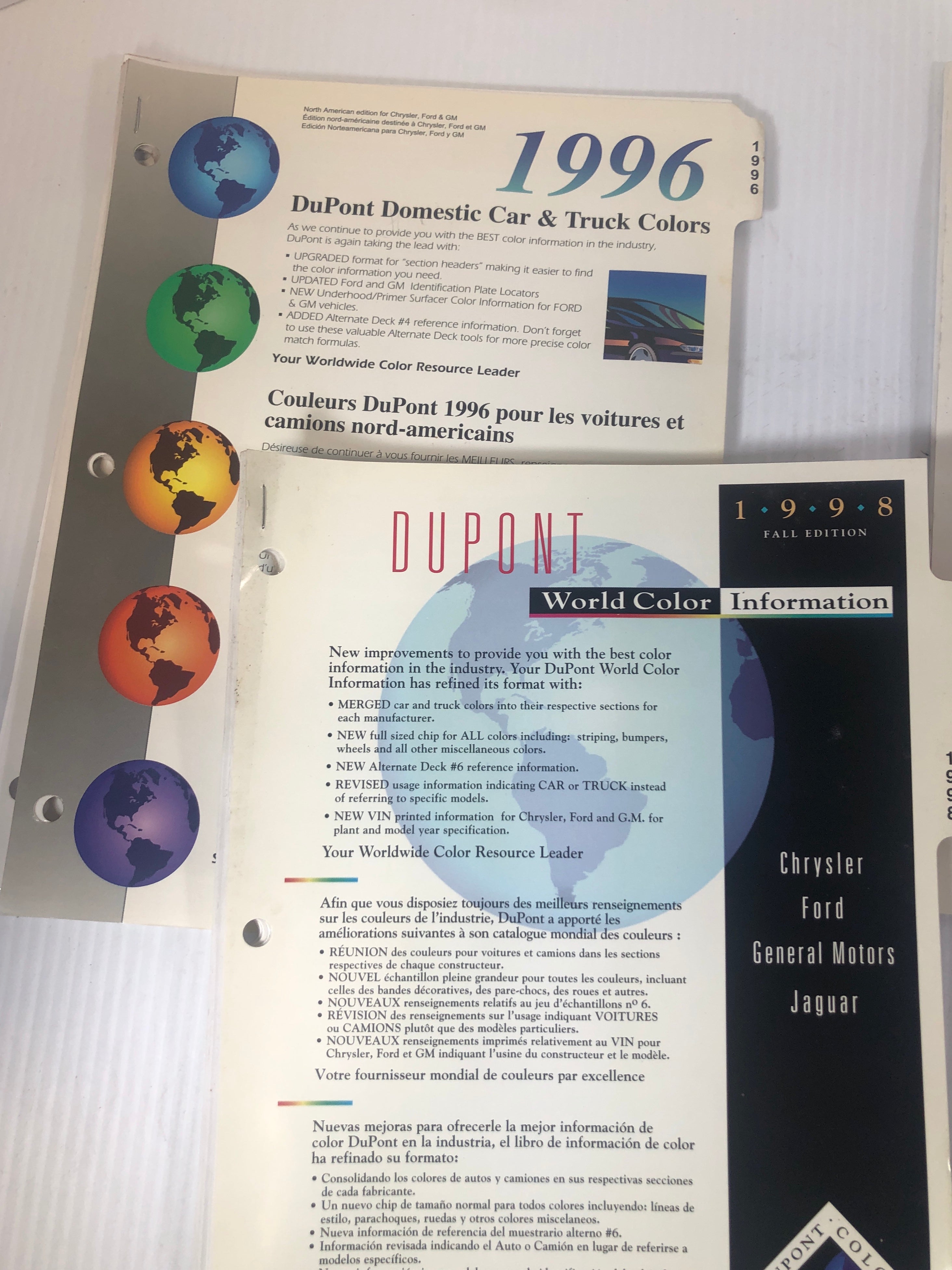 DuPont World Color Information 1996 1998 1999 2004