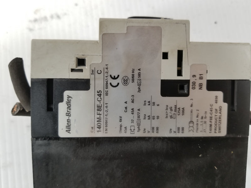 Allen-Bradley 140M-F8E-C45 Motor Protection Circuit Breaker 45A