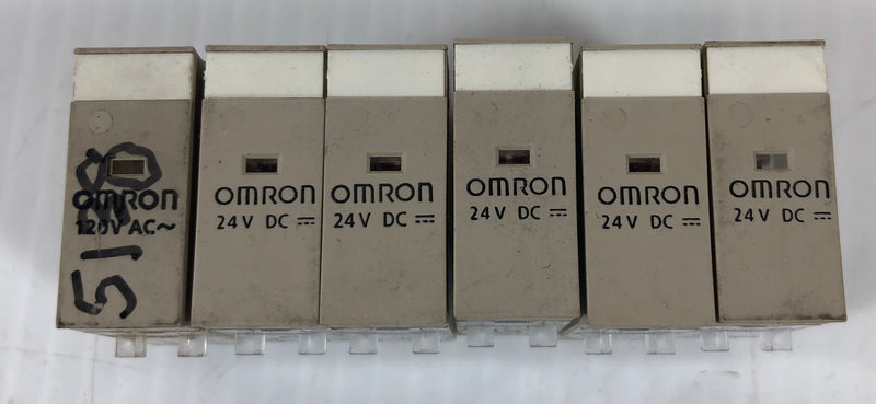 Omron Relay 24 V DC G2R-2-S (Lot of 6)