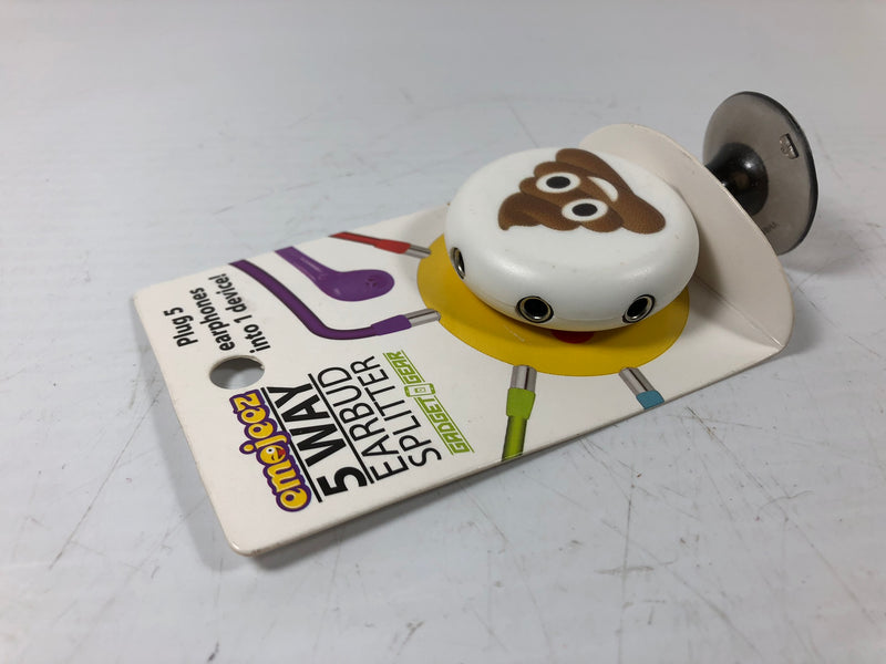 Gadget Gear Emojeez Poop Emoji 1 to 5 Way Earbud Splitter - Lot of 5