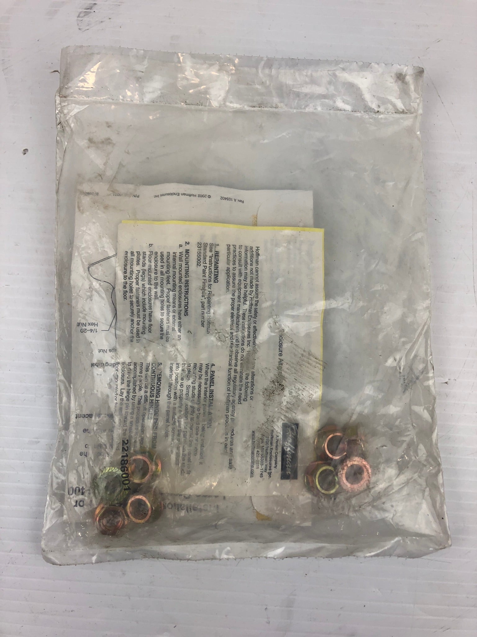 Hoffman 87557699 Nema Part Kit