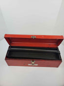 Vintage Proto Professional Tools, Red Metal Tool Box With Black Metal Insert