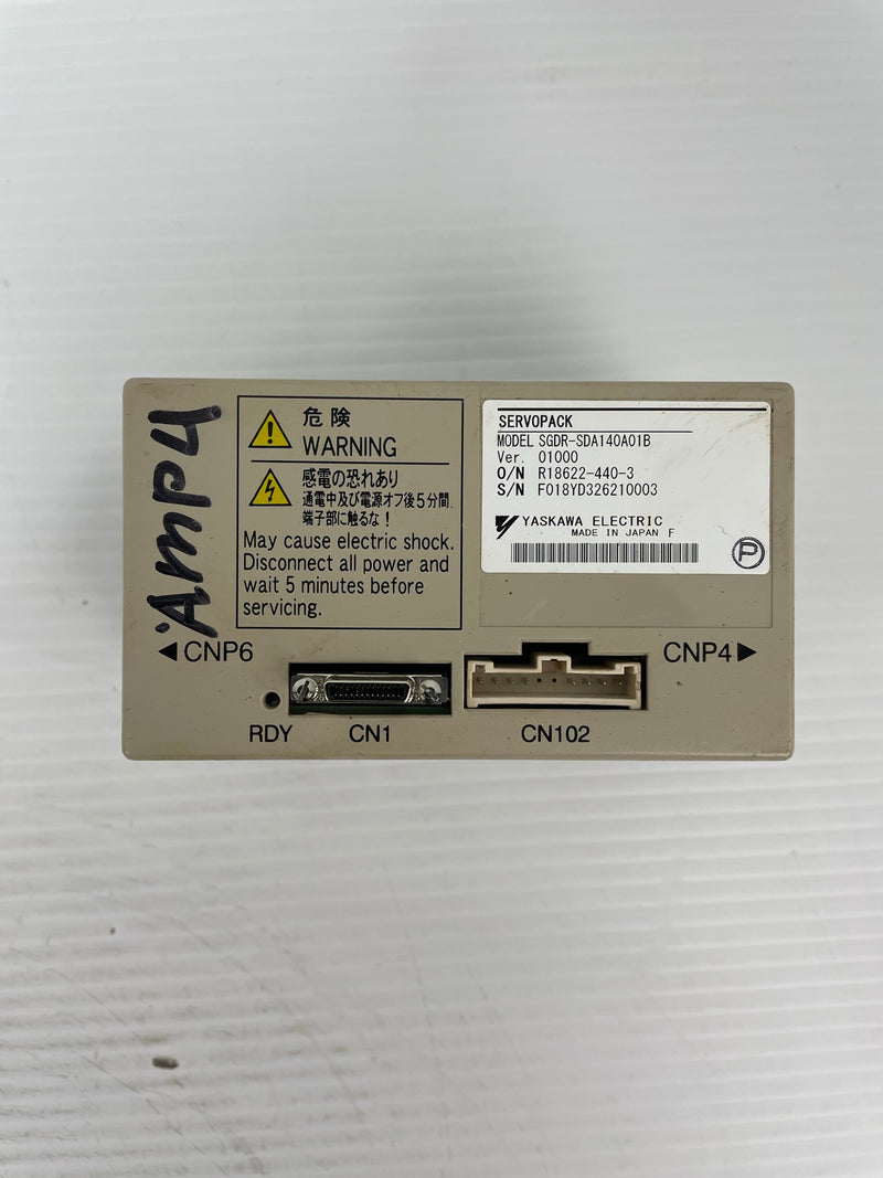 Yaskawa SGDR-SDA140A01B ServoPack Drive Ver. 01000