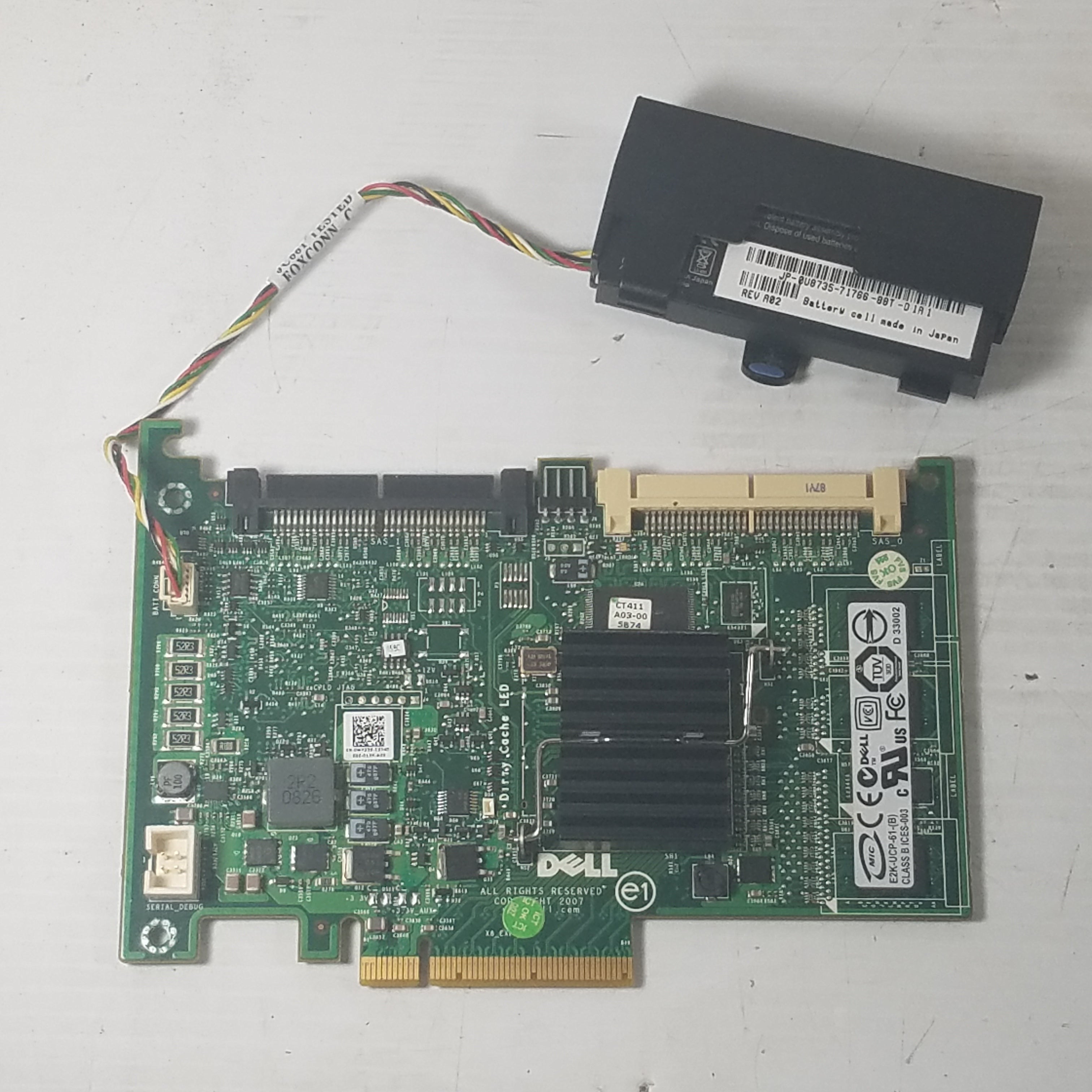 Dell PowerEdge 2970 Raid Controller E2K-UCP-61-B with Battery