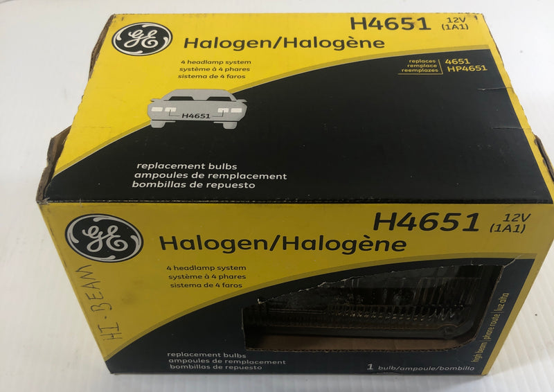 GE Halogen Replacement Bulb H4651 12V
