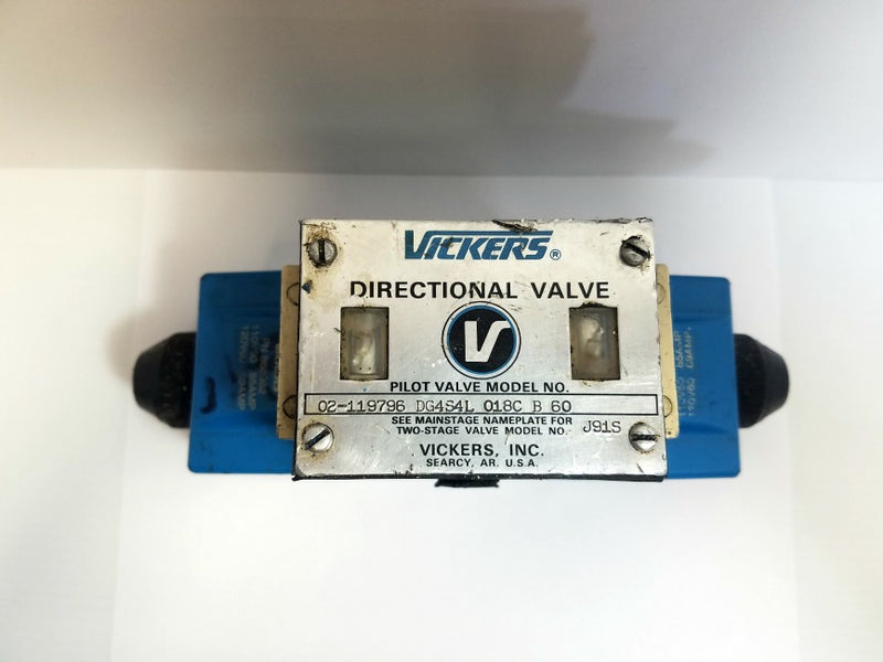 Vickers Directional Pilot Valve 02-119796 DG4S4L 018C B 60 Two-Stage J91S