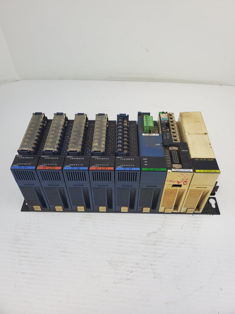 Toyopuc THR-5643 8 Slot Selector Base With Power, CPU, Output and Input Modules