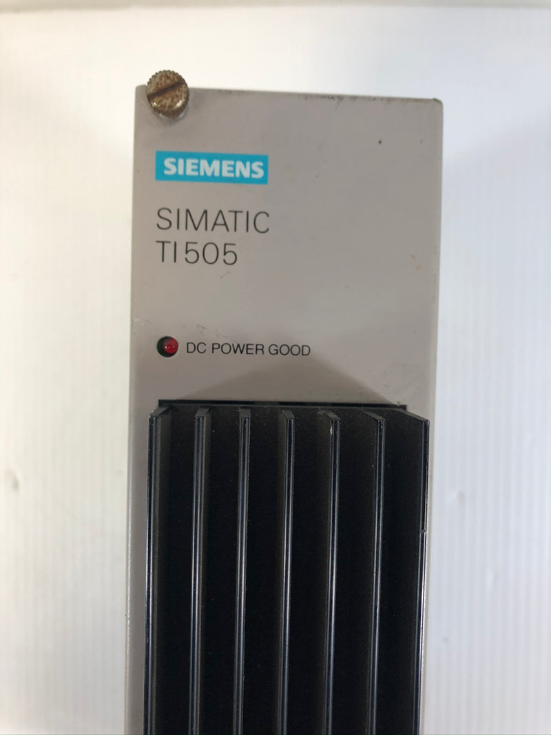 Siemens Simatic TI505 Power Supply 505-6660