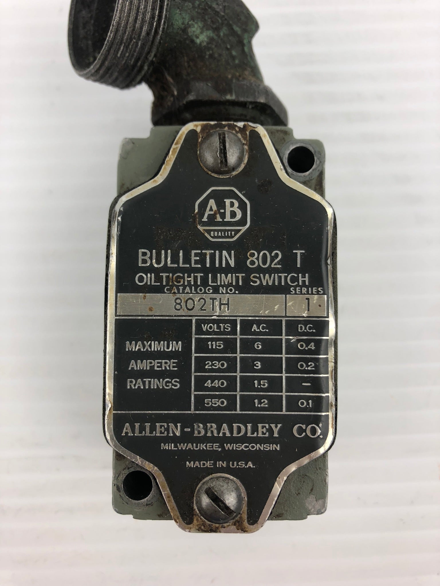 Allen-Bradley 802TH Series 1 Oil Tight Limit Switch 802 T Bulletin