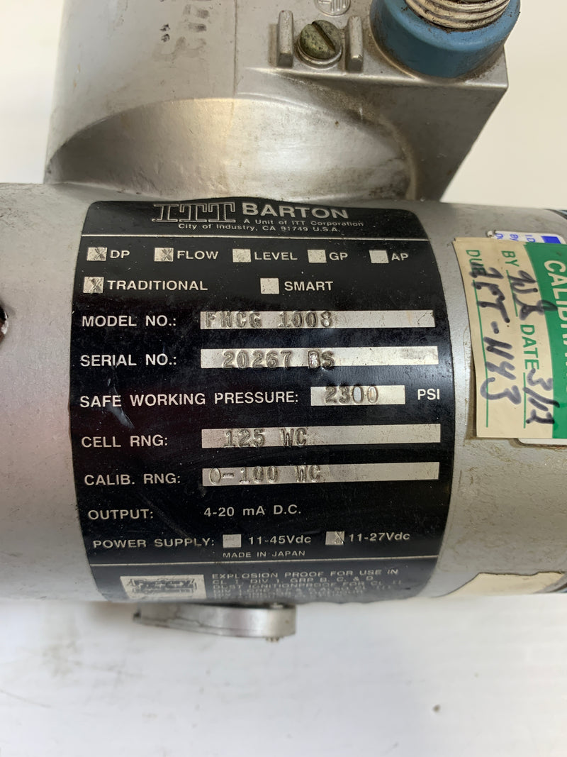 ITT Barton FHCG-1008 DP Traditional Flow Transmitter