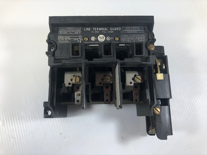 Allen-Bradley 1494V-DS60 Line Terminal Guard Disconnect Switch Series A