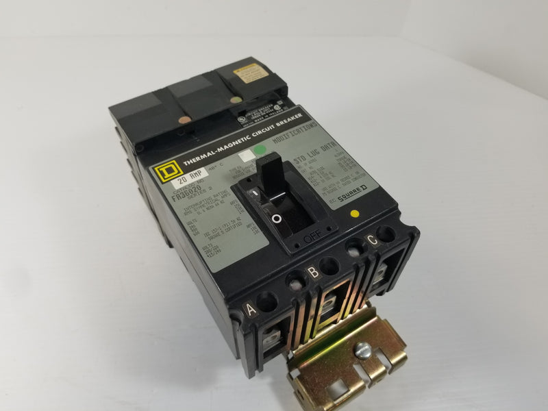 Square D FA36020 20A Thermal Magnetic Circuit Breaker