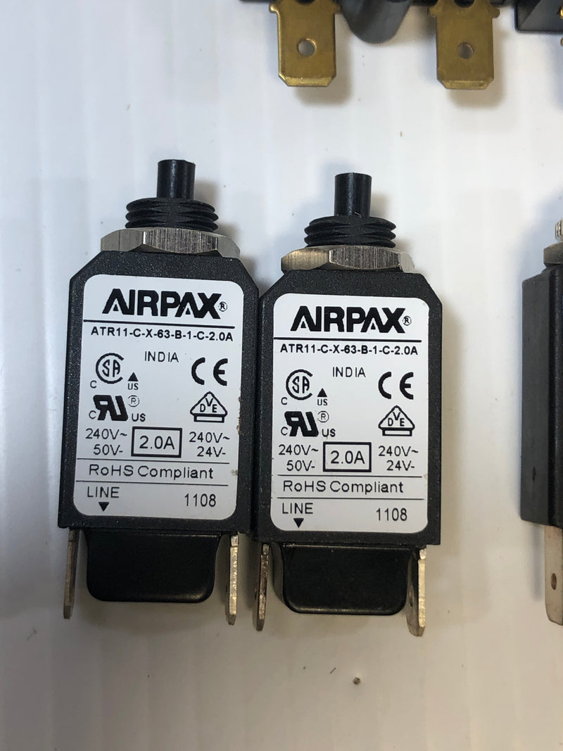 Circuit Breaker Lot of 14 5A G21 , ETA 106-M2-P10-1.5A, Airpax, Tyco Electronics