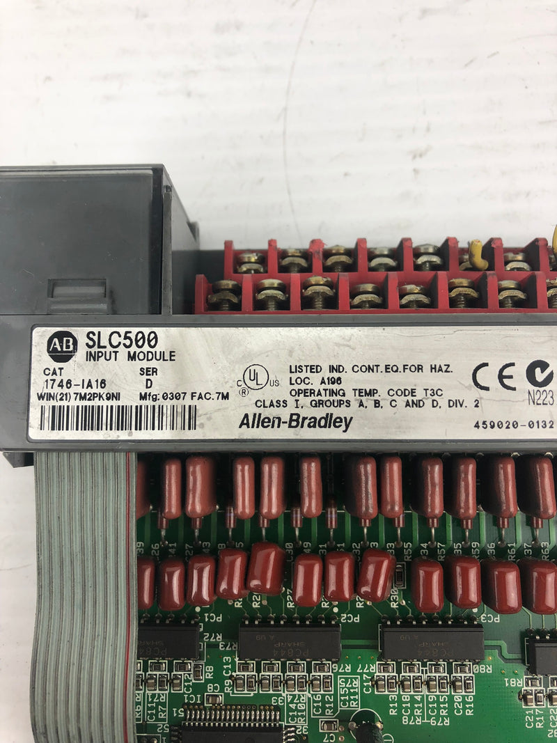 Allen-Bradley 1746-IA16 Input Module Series D SLC 500 - No Door