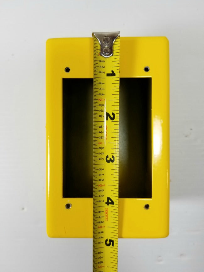 Metal Electrical Enclosure Electronics Box 6-3/8" L x 3" W Safety Yellow