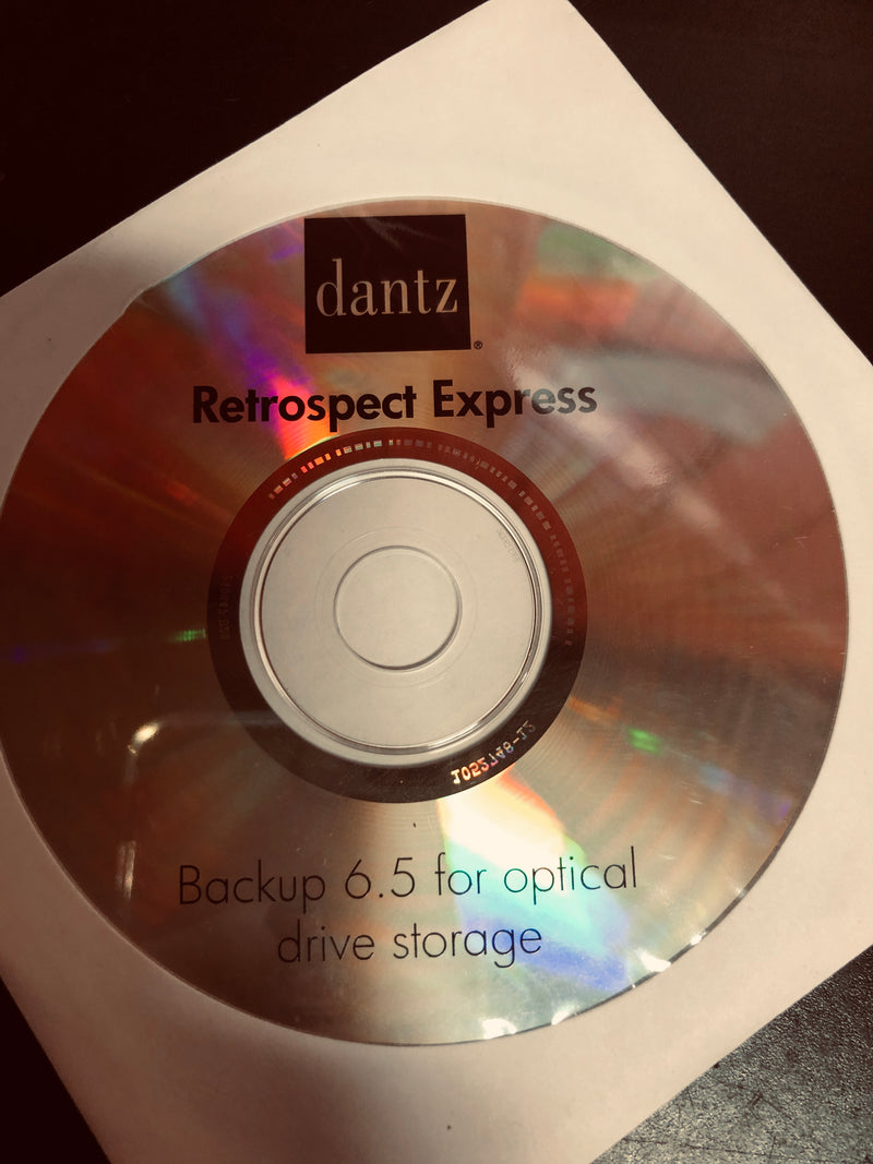 Dantz Retrospect Express Backup 6.5 For Optical Drive Storage