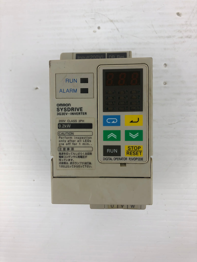 Omron 3G3EV-A2002 Sysdrive Inverter 200V Class 3PH 0.2kW