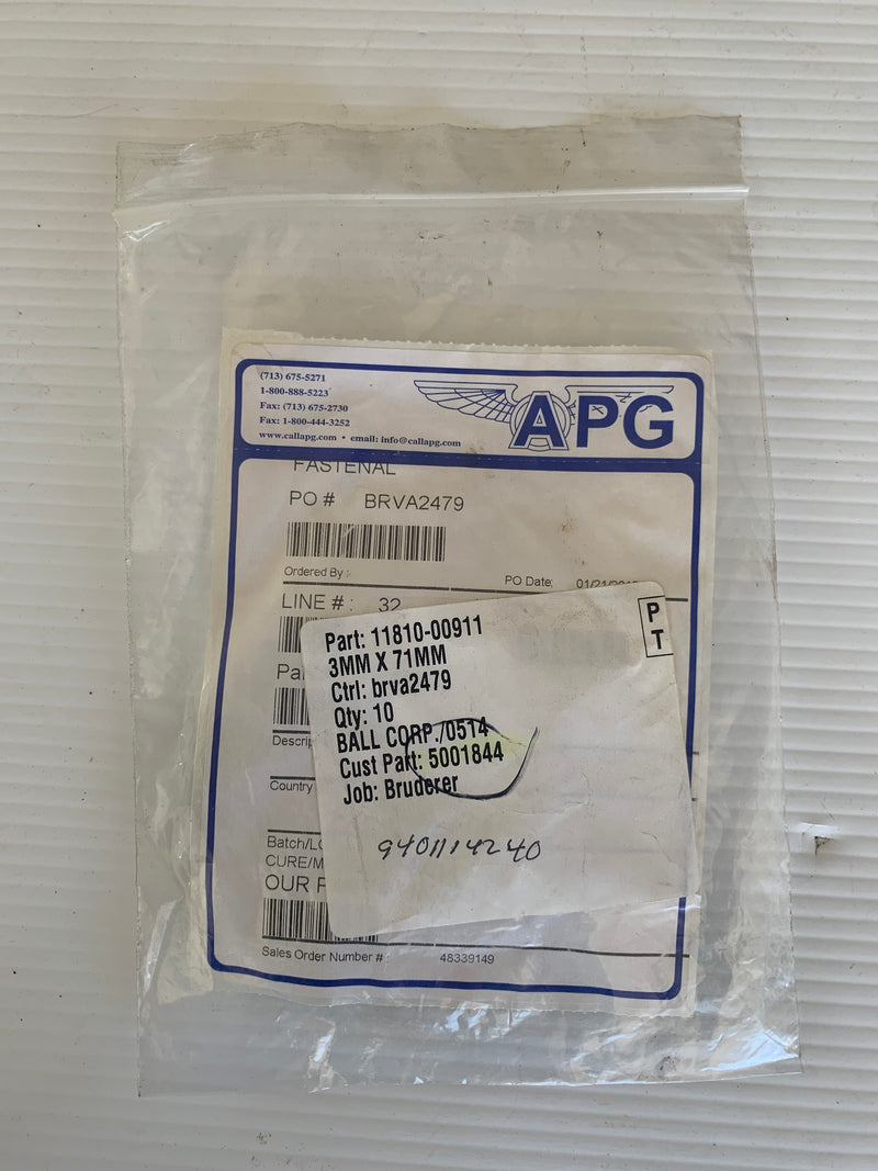 APG 3 x 71 Buna 70 Metric O-ring H3X71 Package of 10