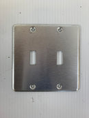 Duplex Light Switch Stainless Steel Cover - Lot of 3