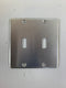 Duplex Light Switch Stainless Steel Cover - Lot of 3