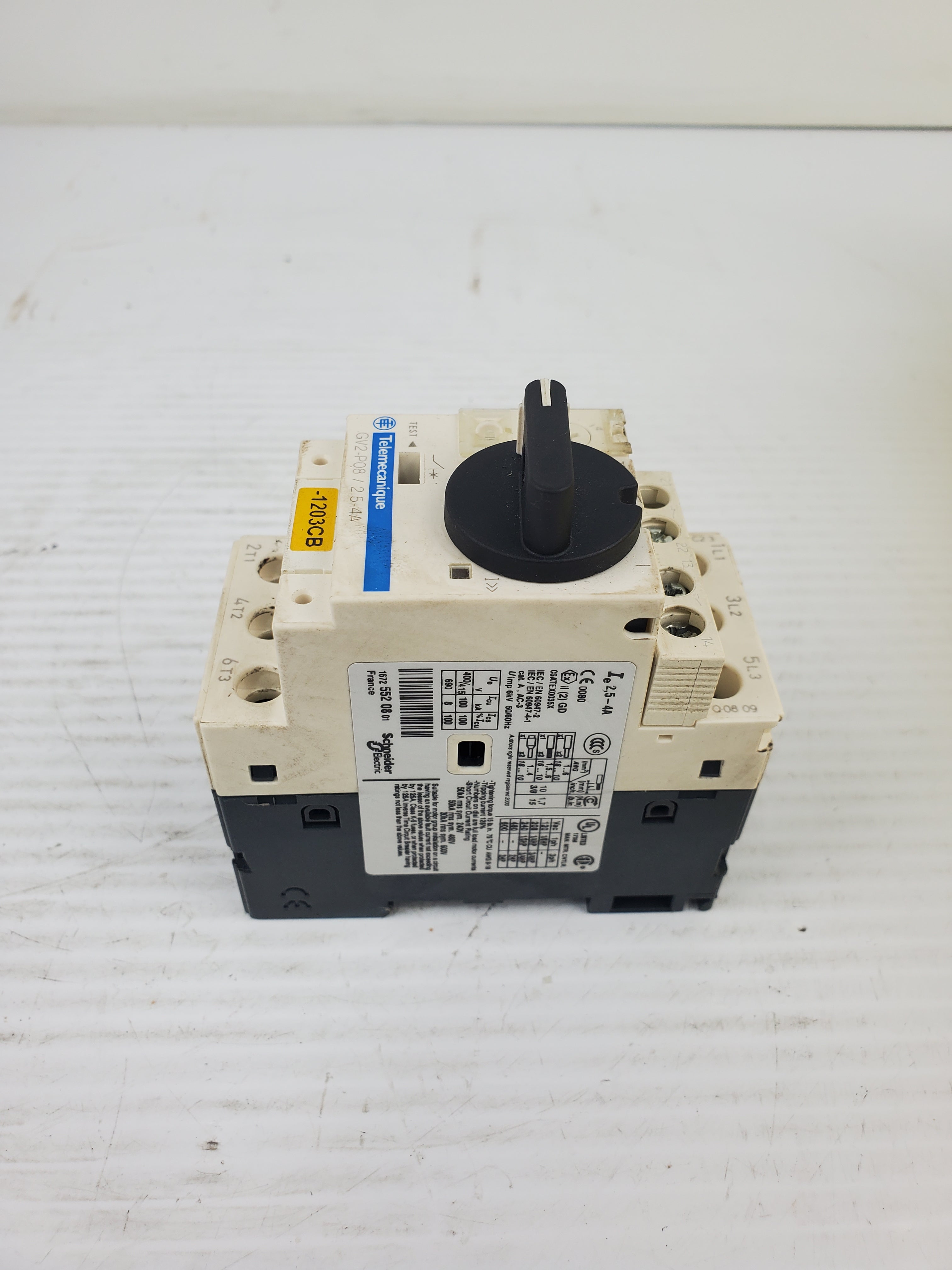 Telemecanique GV2-P08 Motor Circuit Breaker 2.5-4A