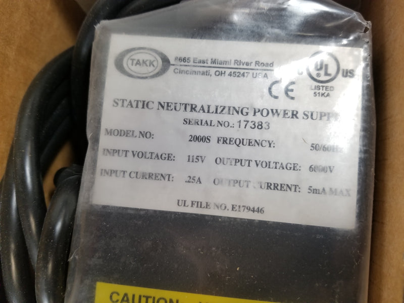 TAKK 2000S Static Neutralizing Power Supply 6000V