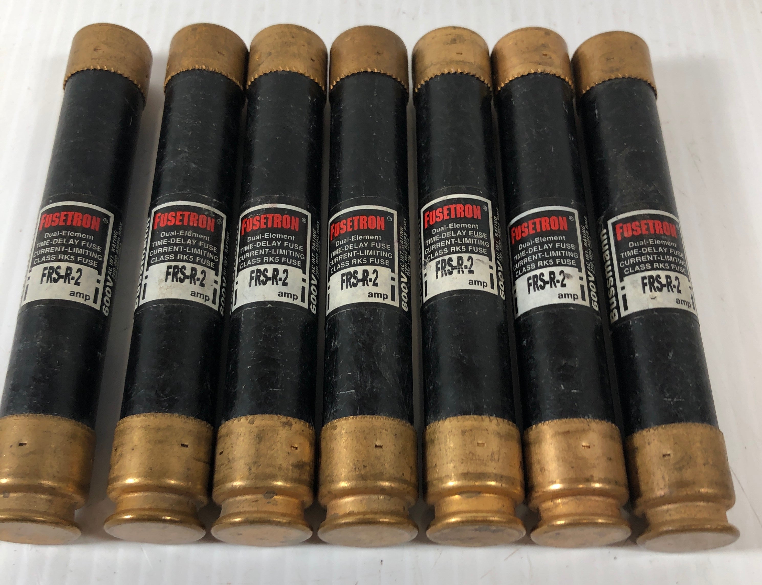 Bussman Fusetron FRS-R-2 Fuse - Lot of 7