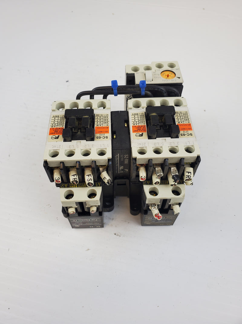 Fuji Electric 4NC0A0 Contactor SC-03 (11) With Fuji TR-0N Base Connected